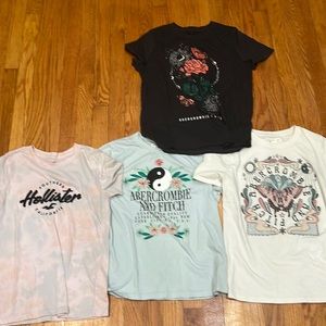 Abercrombie kids 3 t-shirts and 1 Hollister